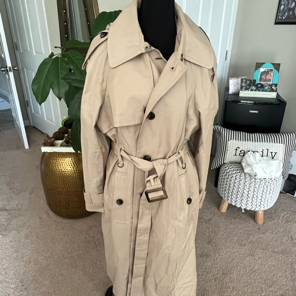 3/4 length London Fog Tan Trench Coat